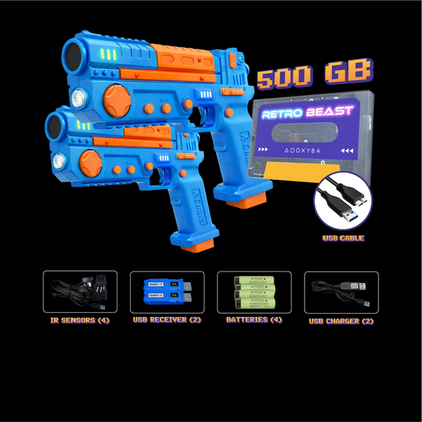 2 Player Set + Retro Beast (500GB) / Blue